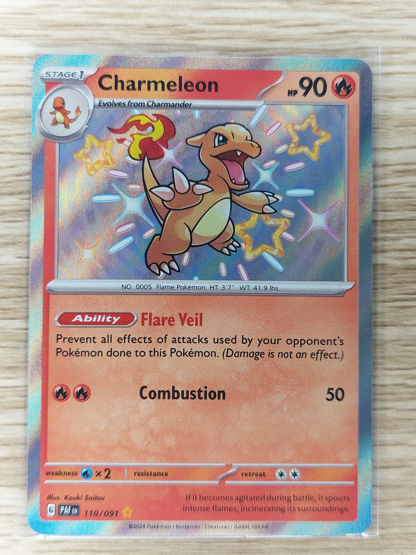 Pokemon 2024 Charmeleon Baby Shiny Paldean Fates 110/091