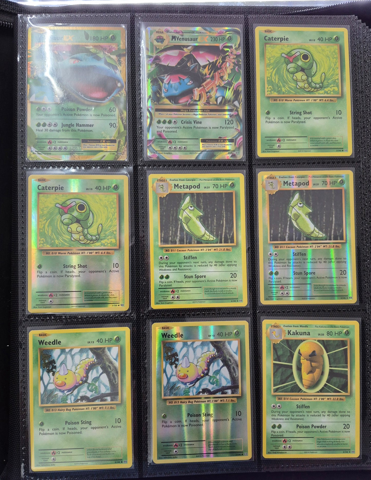 2016 Pokémon Evolutions Master Set inc.all Reverse Holo Cards in Palms Off Binder