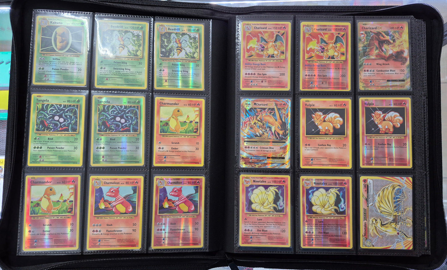 2016 Pokémon Evolutions Master Set inc.all Reverse Holo Cards in Palms Off Binder