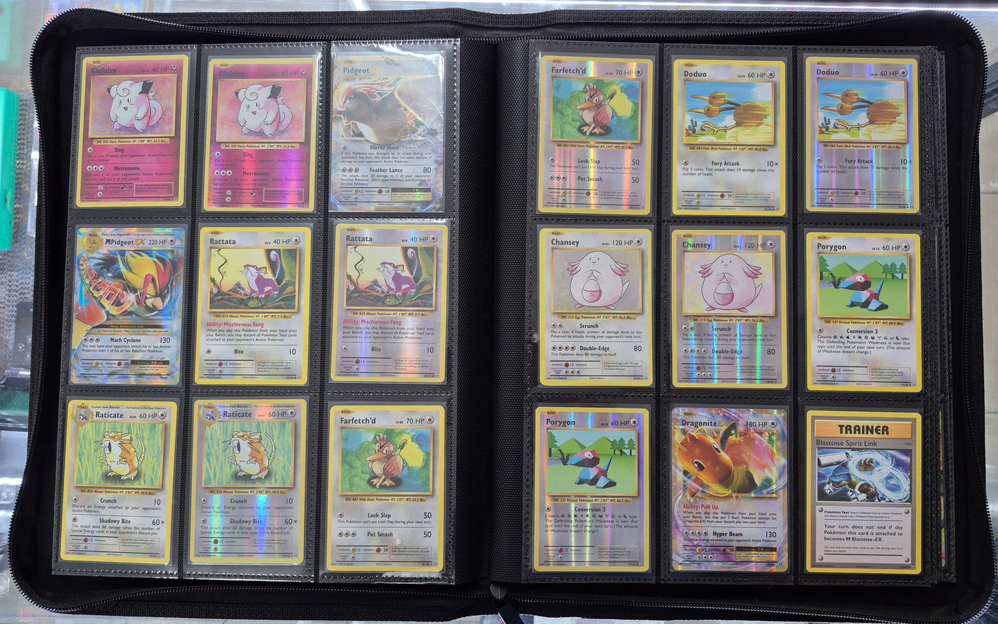 2016 Pokémon Evolutions Master Set inc.all Reverse Holo Cards in Palms Off Binder