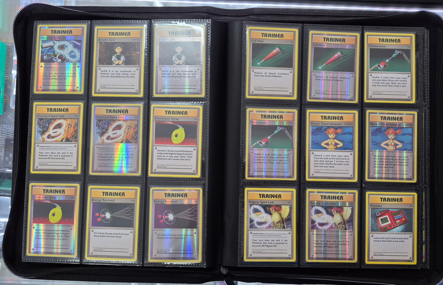 2016 Pokémon Evolutions Master Set inc.all Reverse Holo Cards in Palms Off Binder