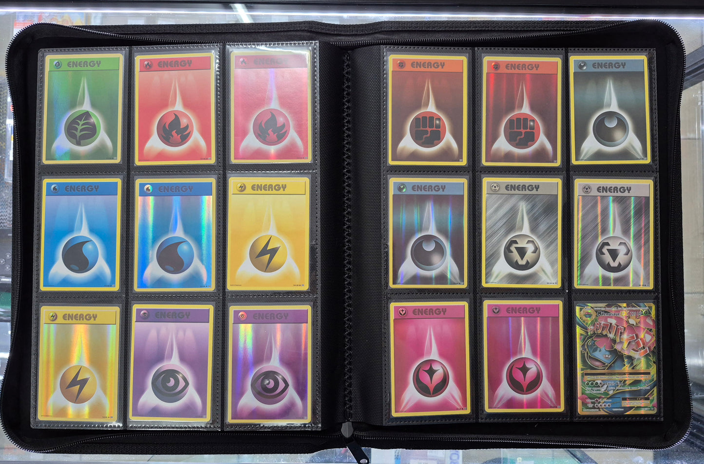 2016 Pokémon Evolutions Master Set inc.all Reverse Holo Cards in Palms Off Binder