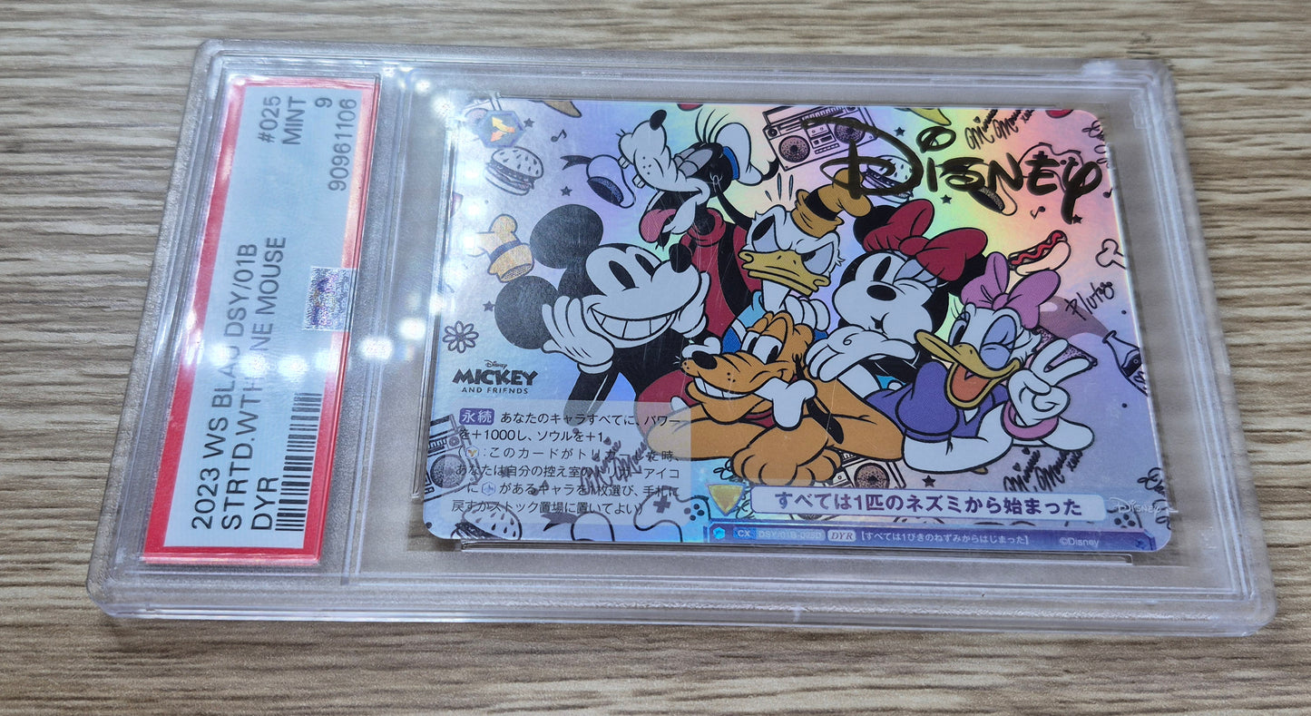 Weiss Schwarz Blau Disney - It All Started With One Mouse - DSY/01B-025D PSA 9