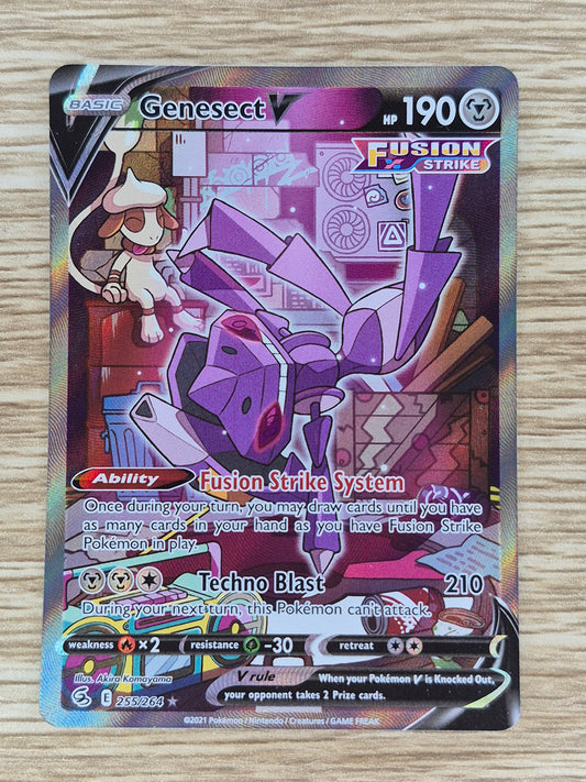 Pokemon TCG Fusion Strike Genesect V Alternate Art Secret Rare 255/264