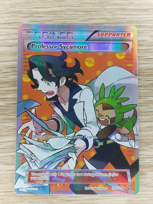 Pokemon 2016 Professor Sycamore Full Art Steam Siege 114/114 LP