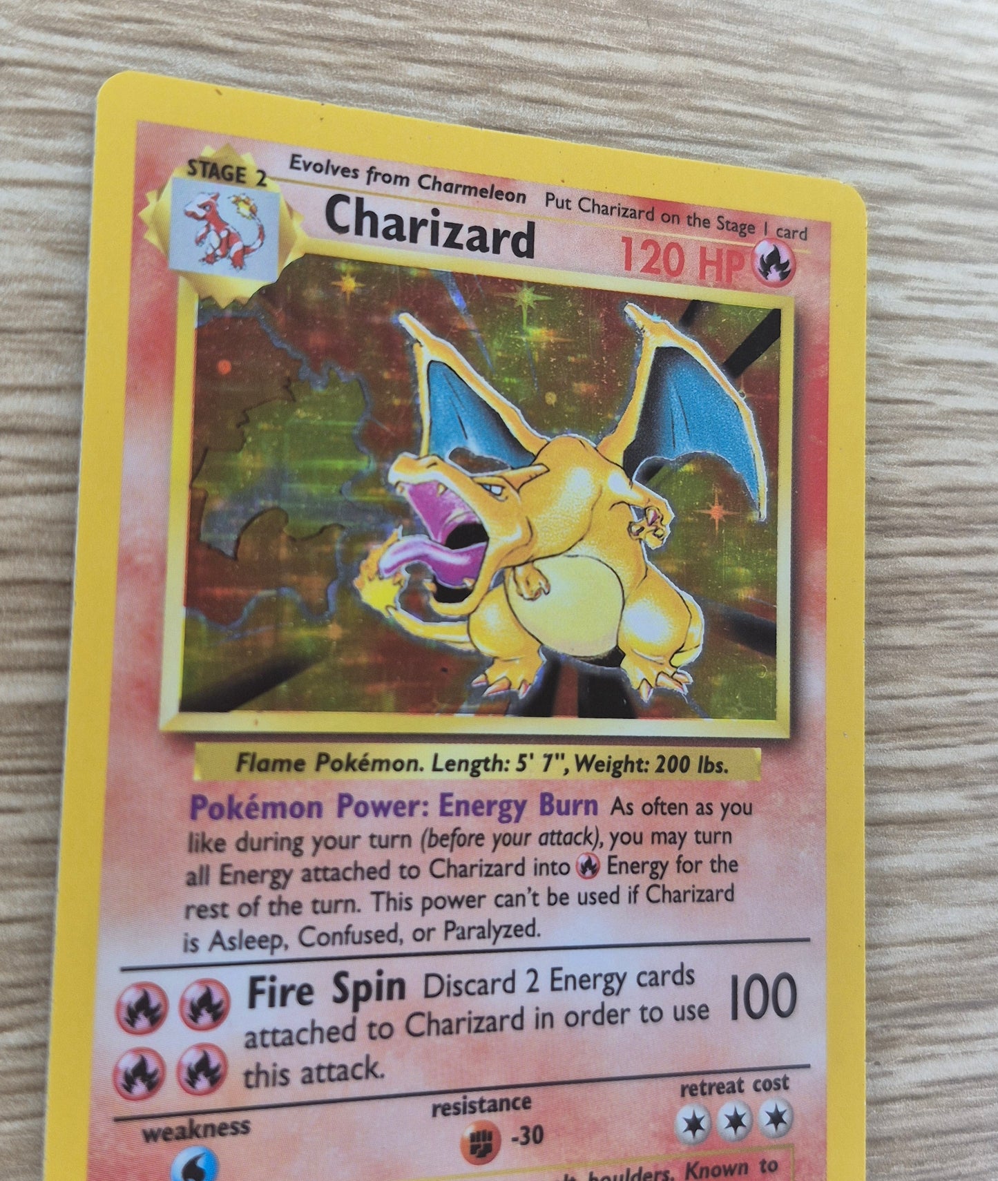 1999 Pokémon TCG Base Set 4/102 Charizard Holo MP/LP