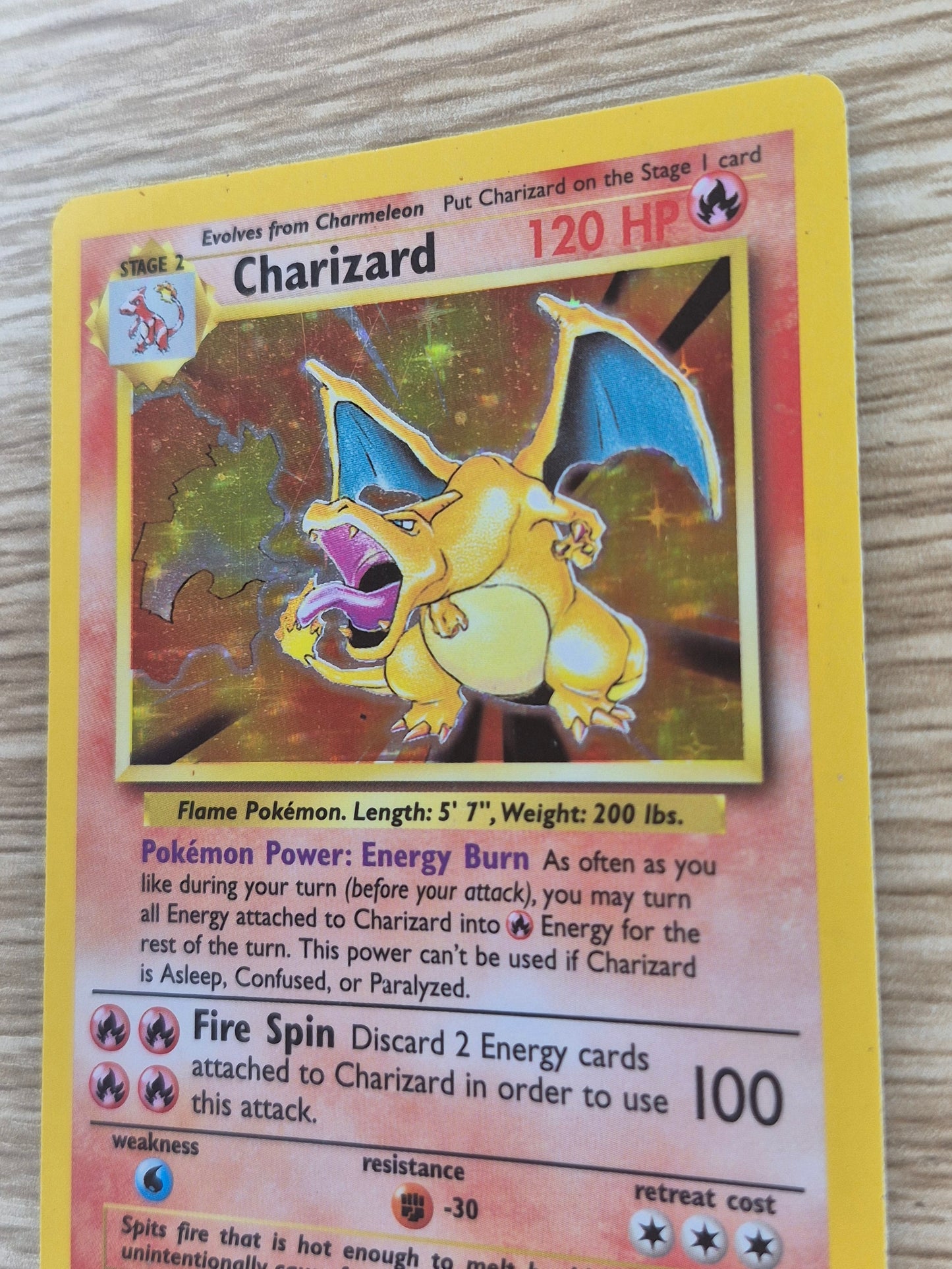 1999 Pokémon TCG Base Set 4/102 Charizard Holo MP/LP