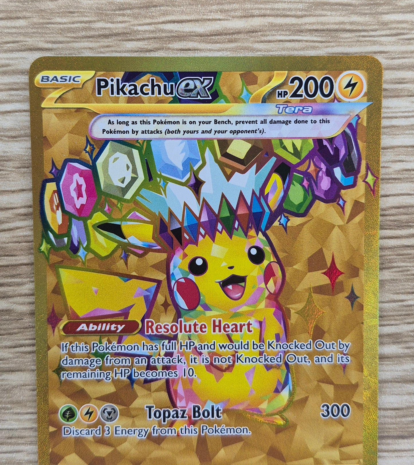 Pikachu EX 247/191 - Gold Full Art Hyper Rare Surging Sparks Pokemon  NM