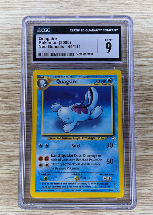2000 Pokémon Neo Genesis 45/111 Quagsire Non Holo CGC 9