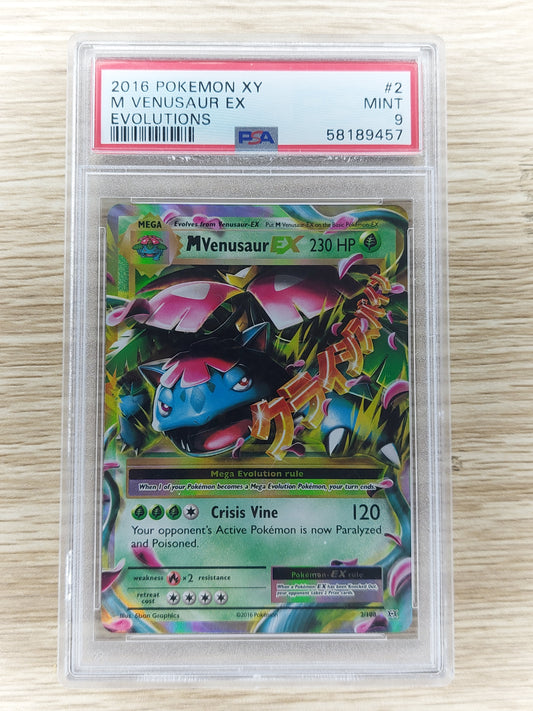 Pokemon 2016 M Venusaur EX Evolutions 2/108 PSA 9