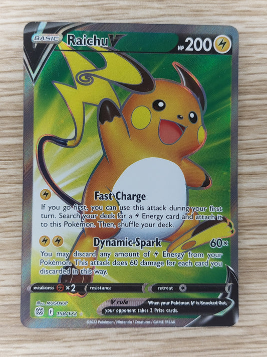 Pokemon 2022 Raichu V Full Art Brilliant Stars 158/172