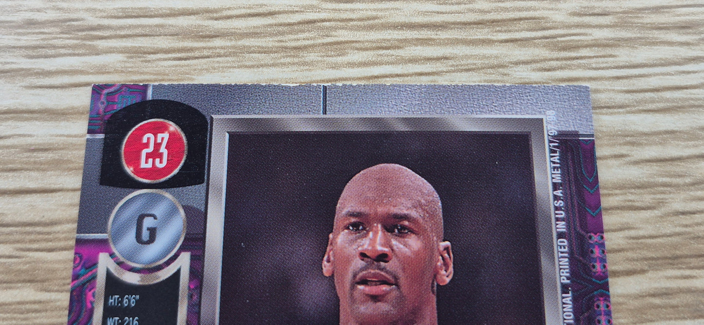 1997-98 Skybox Metal Universe MICHAEL JORDAN Card #23 (minor edge wear on back)