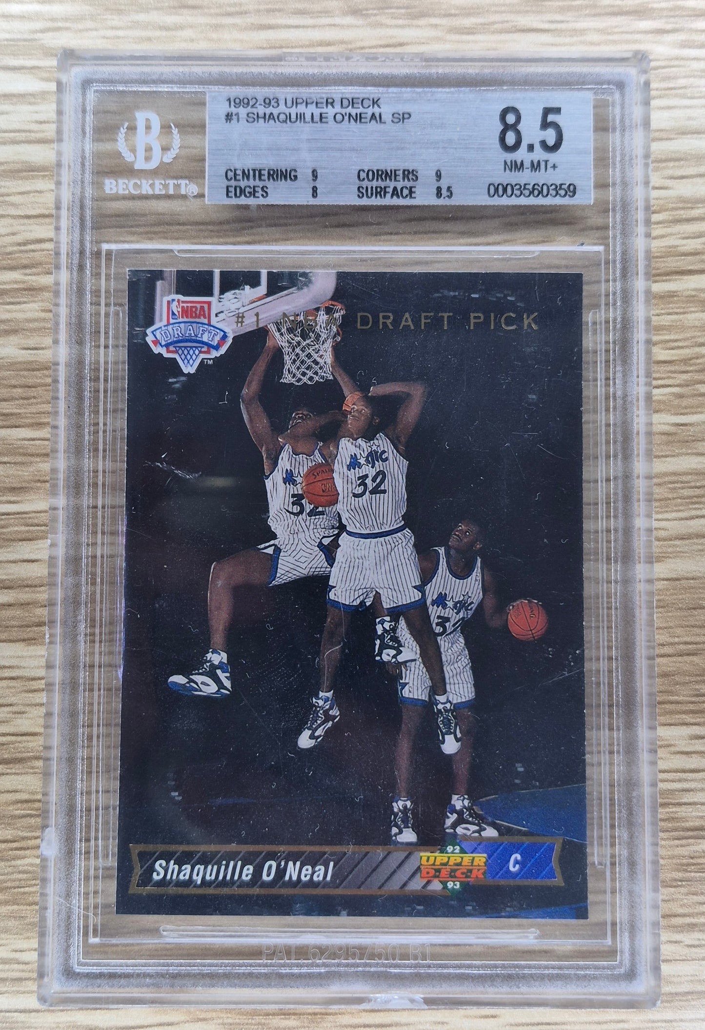 1992-93 Upper Deck #1 Shaquille O'neal SP #1 Draft Pick BGS 8.5