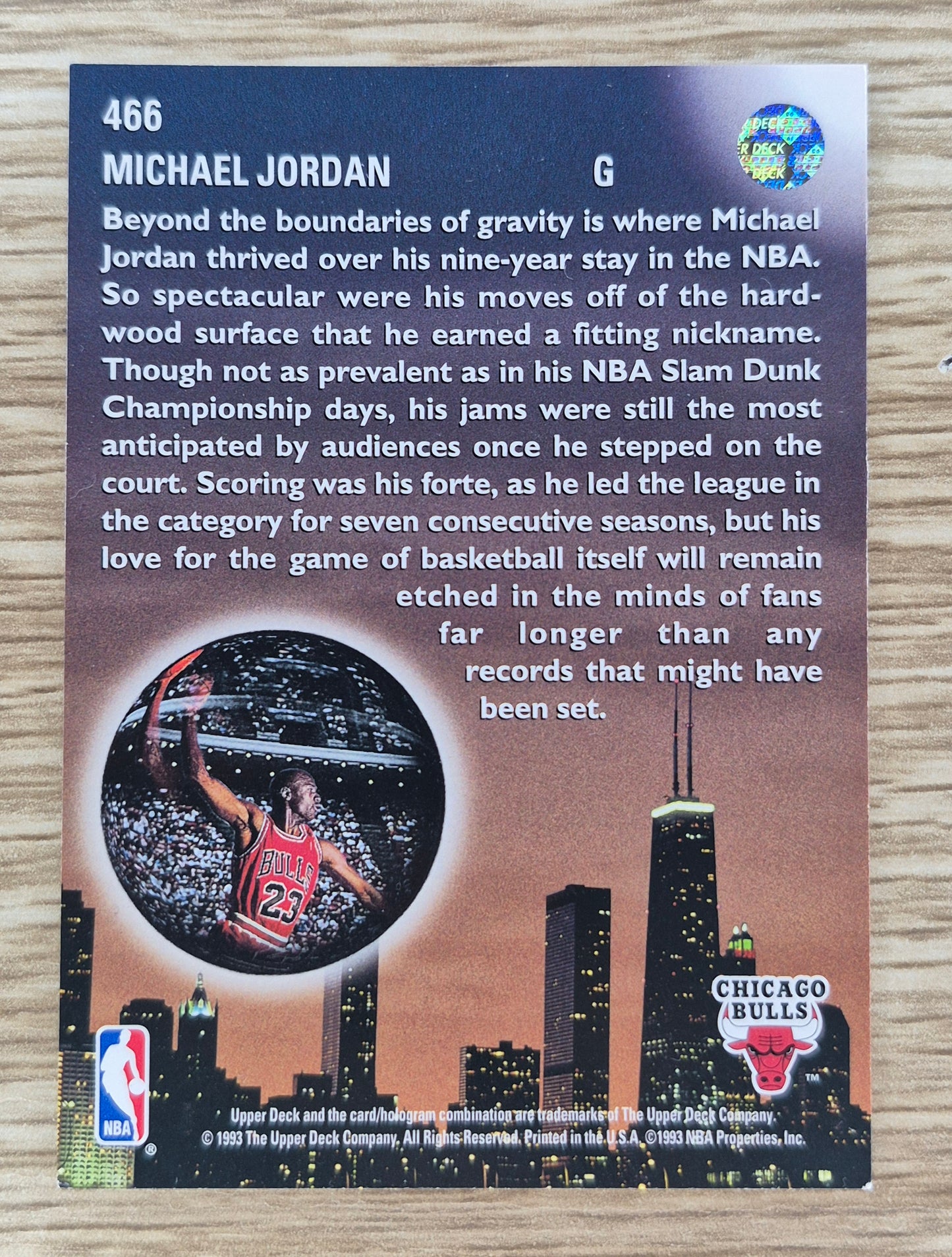 1993-94 Upper Deck #466 Skylights Michael Jordan