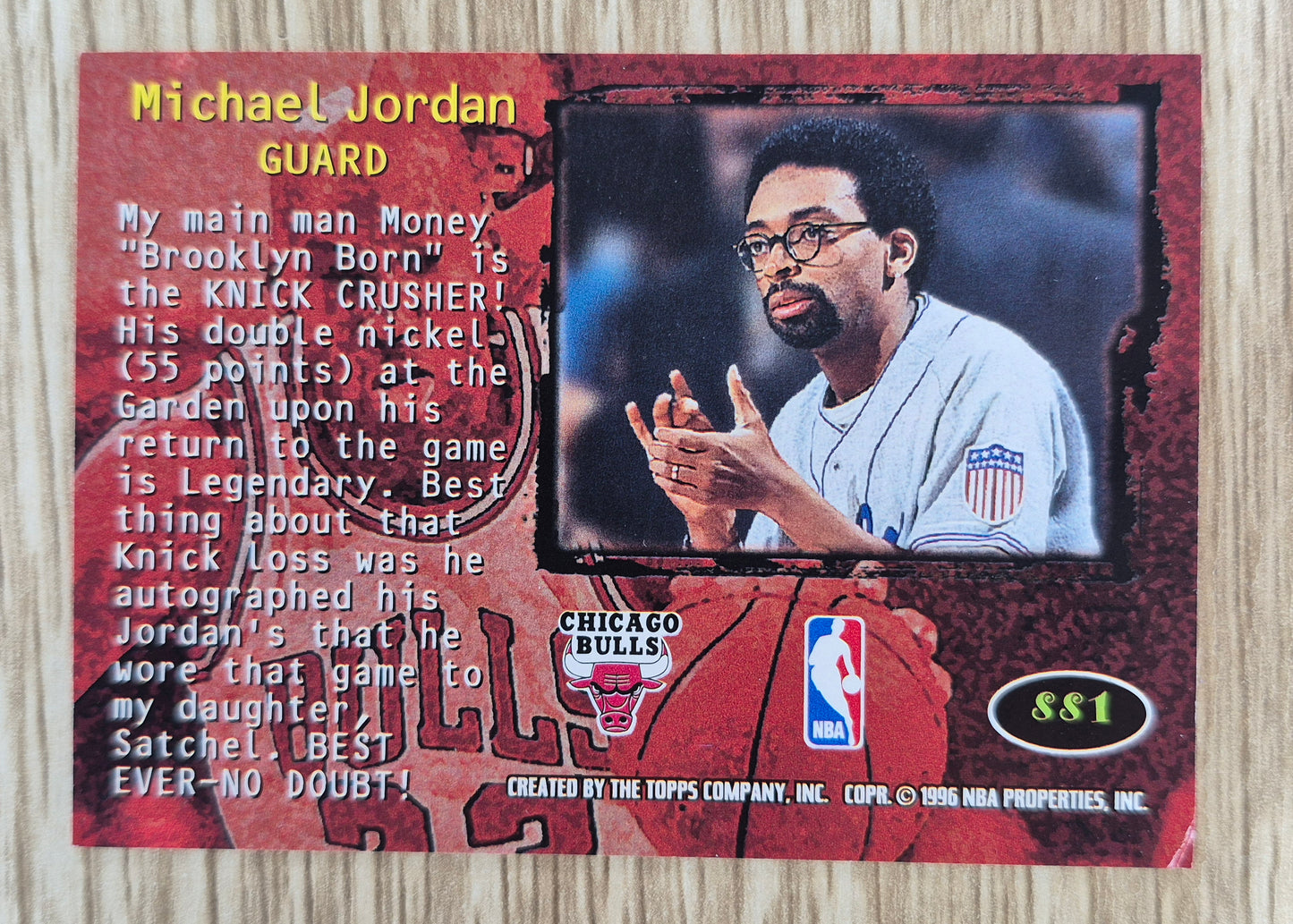 1996 Topps Stadium Club Spike Says SS1 Michael Jordan SEE Pics