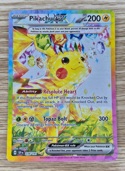 Pikachu EX Special Illustration Rare #238/191 Surging Sparks Pokemon English