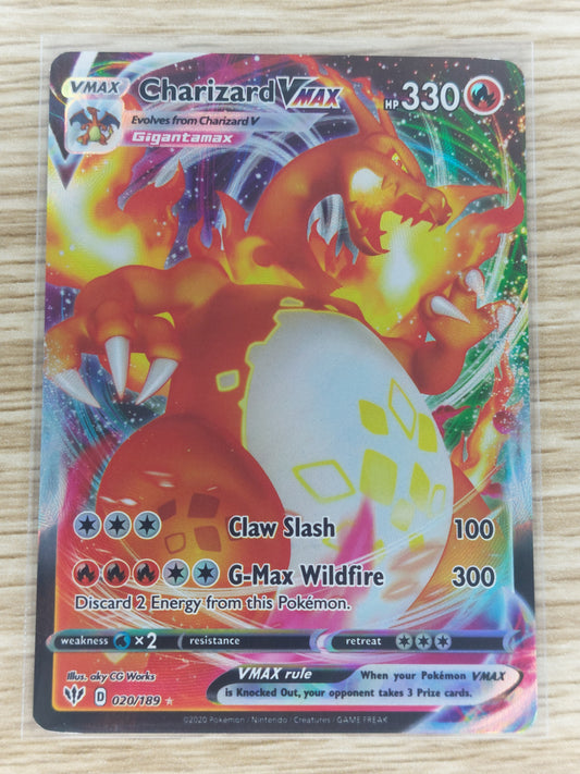 Pokemon 2020 Charizard Vmax Alternate Art Darkness Ablaze 020/189