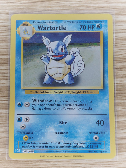 Pokemon 2023 Wartortle Classic Collection CLC 002/034