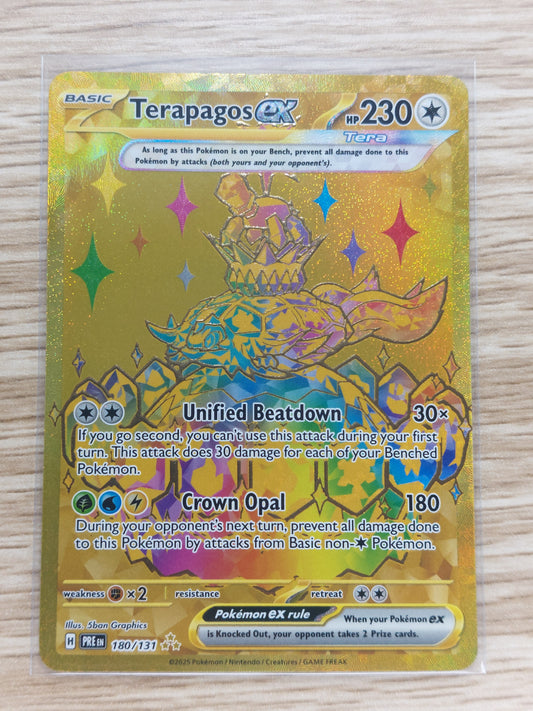 Pokemon 2025 Terapagos EX Secret Rare Prismatic Evolutions 180/131