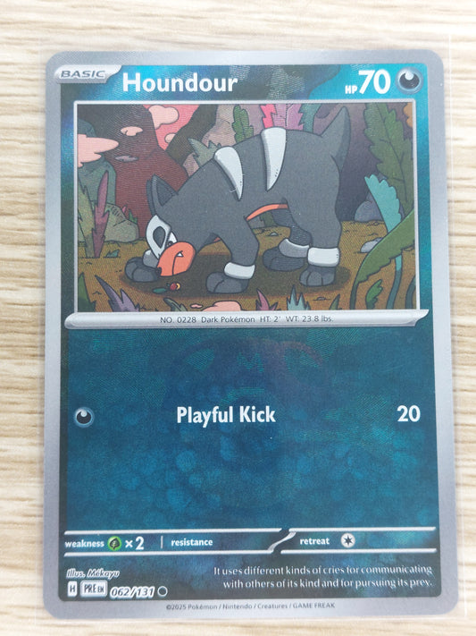 Pokemon 2025 Houndour Master Ball Prismatic Evolutions 062/131