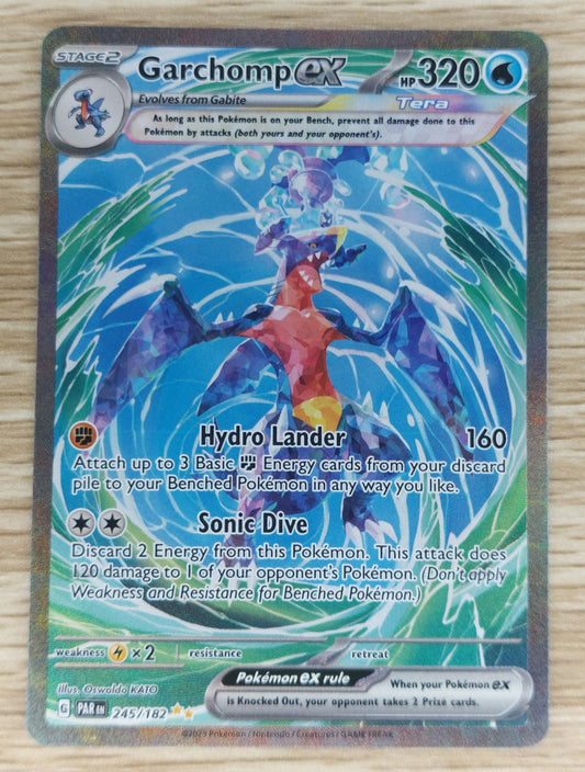 Pokemon 2023 Garchomp Ex Special Illustration Rare Paradox Rift 245/182