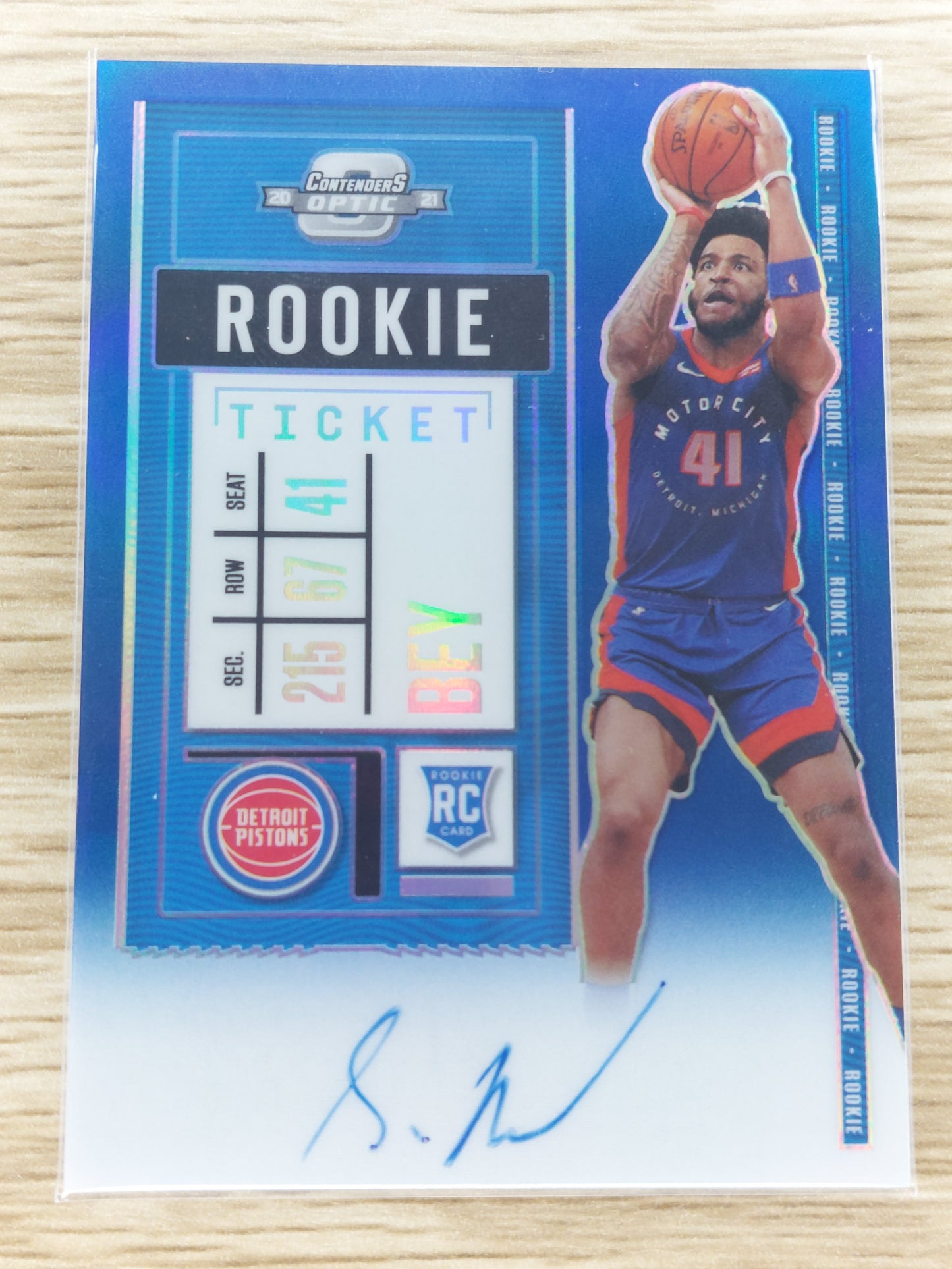 2020-2021 Panini Prizm Saddiq Bey Contenders Optic Rookie Auto /49