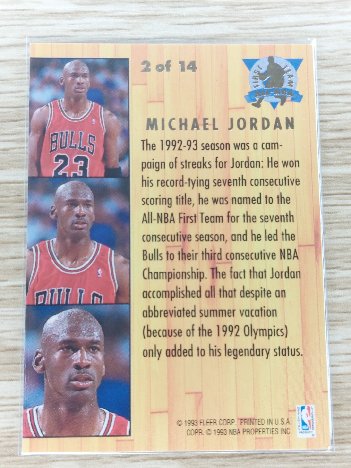 1993-1994 Fleer Ultra Michael Jordan First Team All-NBA 2 of 14