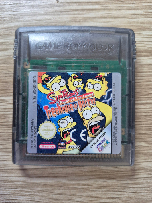 The Simpsons Night of the Living Treehouse of Horror Gameboy Color Game Tested