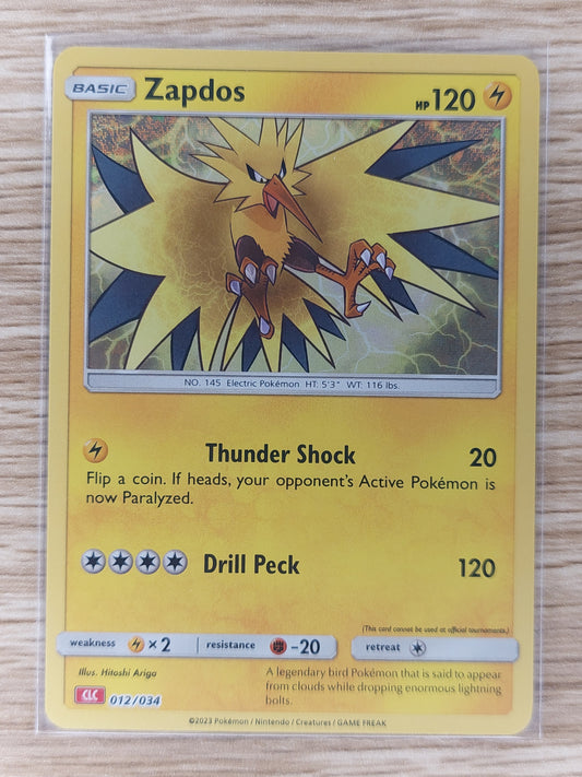 Pokemon 2023 Zapdos Holo Classic Collection CLC 012/034