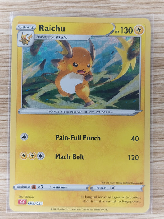 Pokemon 2023 Raichu Holo Classic Collection CLC 009/034