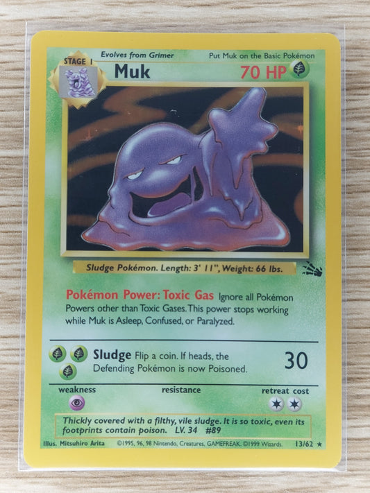 Pokemon 1999 Muk Holo Rare Fossil 13/62
