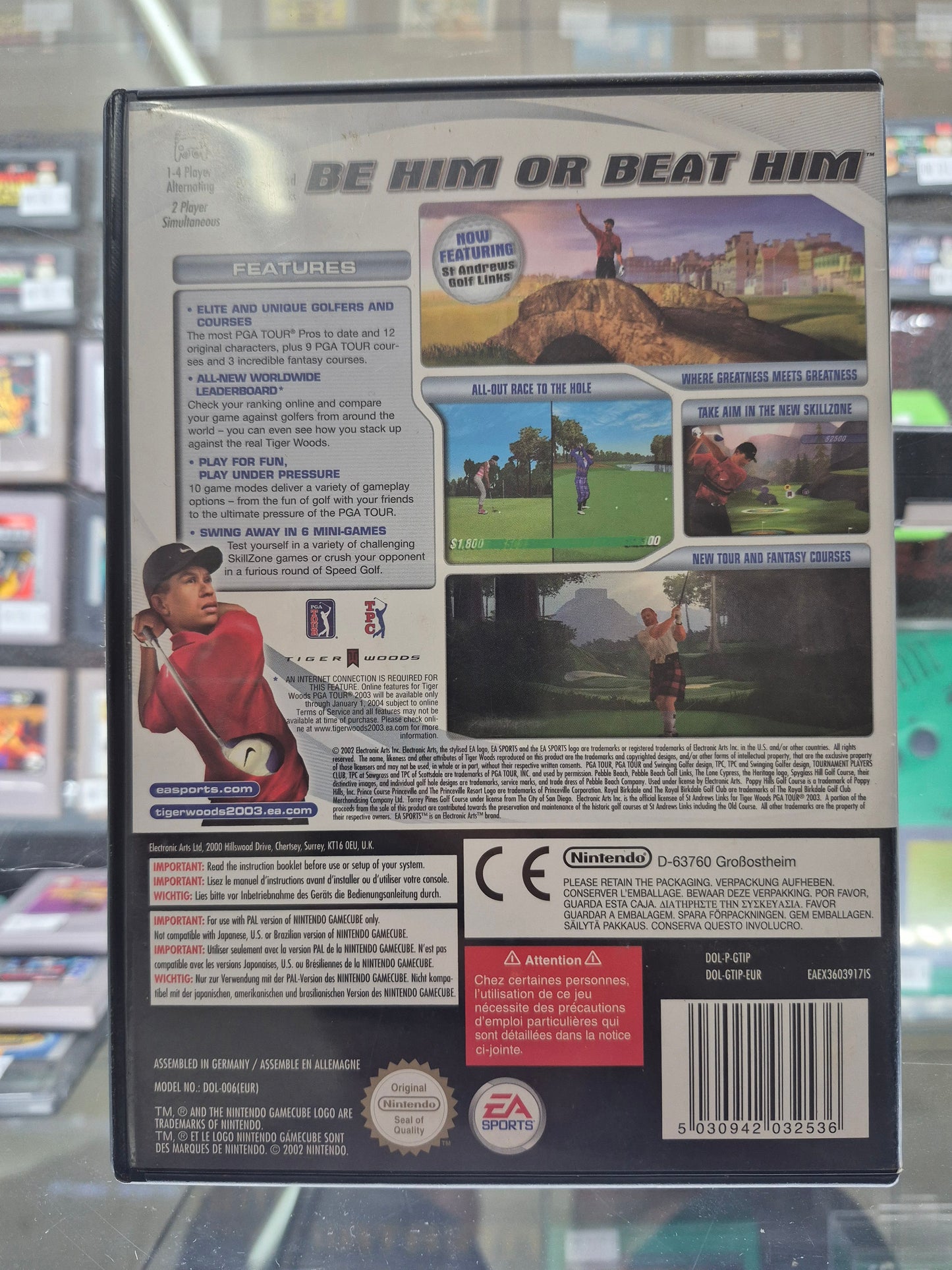 Tiger Woods PGA Tour 2003 Nintendo GameCube Game complete with Instructions