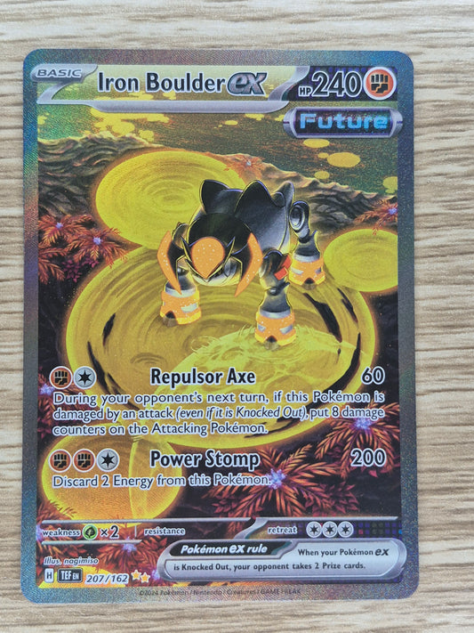 Pokemon Iron Boulder ex 207/162 Temporal Forces Special Illustration Rare NM