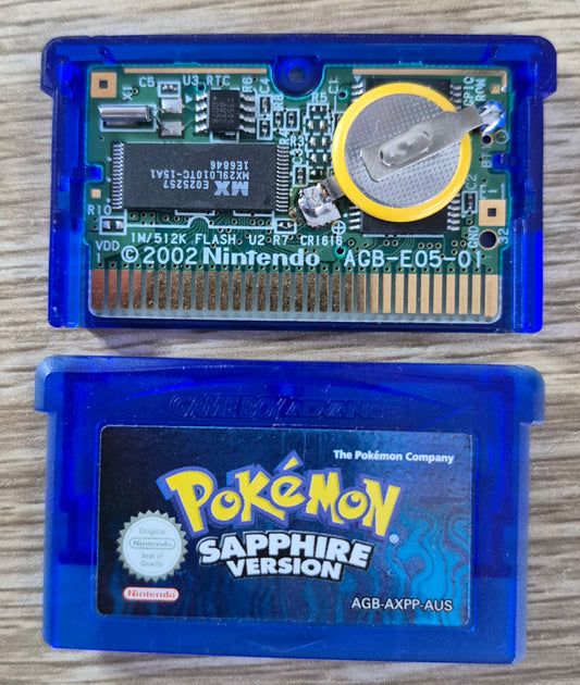 Pokemon Game Boy Advance Sapphire Version AUS PAL NEW Battery Tested & Cleaned