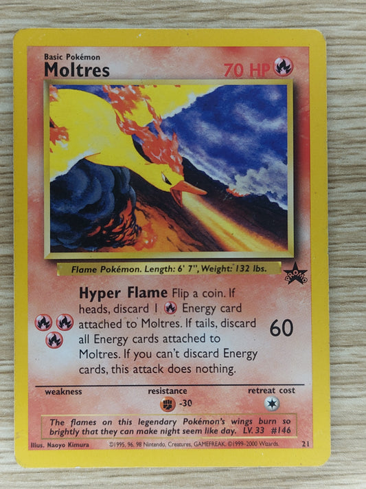 Pokemon 1999 Moltres Black Star Promo #21