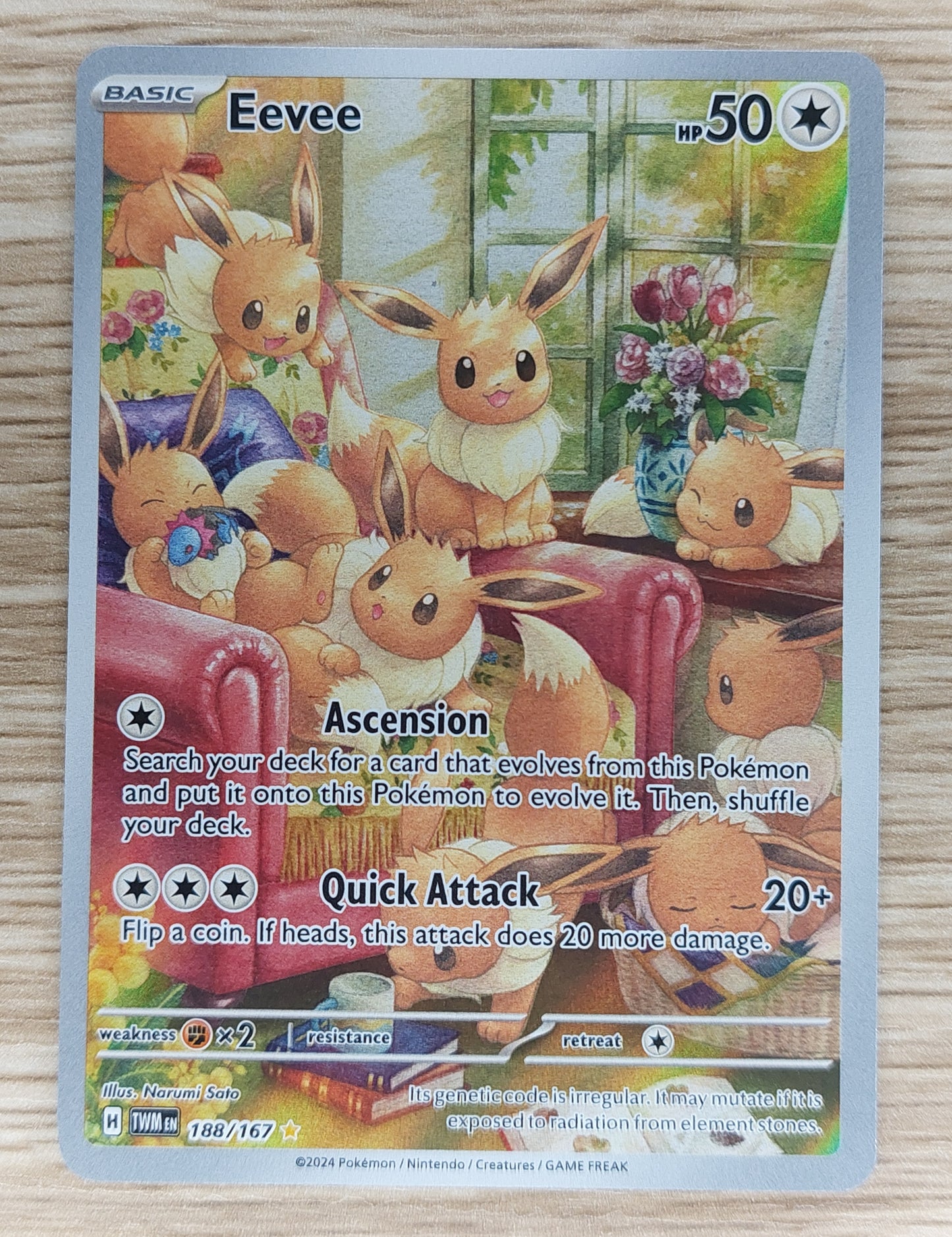 Pokemon 2024 Eevee Illustration Rare Twilight Masquerade 188/167