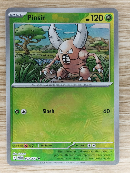 Pinsir | 003/131 | MASTERBALL HOLO | Prismatic Evolutions | NM | Pokémon TCG