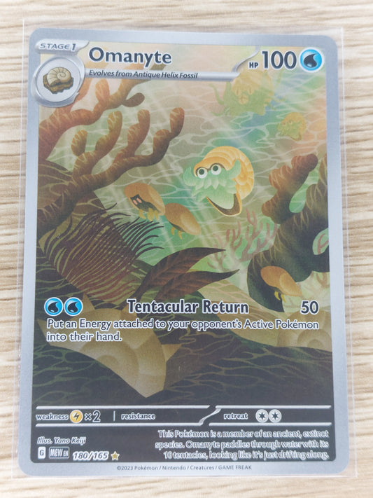 Pokemon 2023 Omanyte Illustration Rare S&V 151 180/165