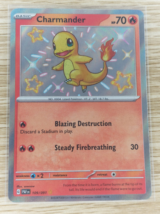 Pokemon 2024 Charmander Baby Shiny Paldean Fates 109/091