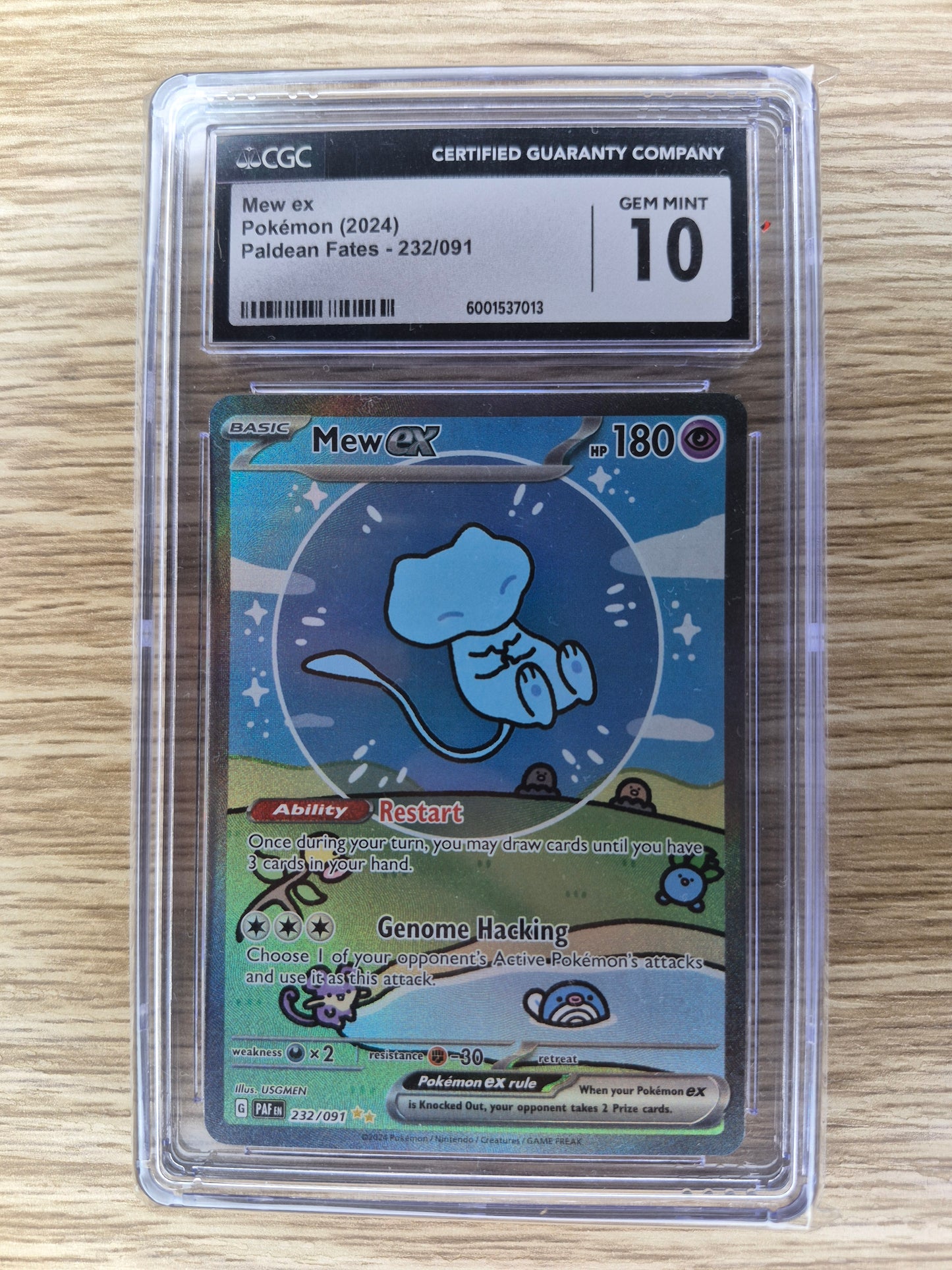 2024 Pokémon Paldean Fates MEW EX(Bubble Mew)CGC 10 Gem Mint