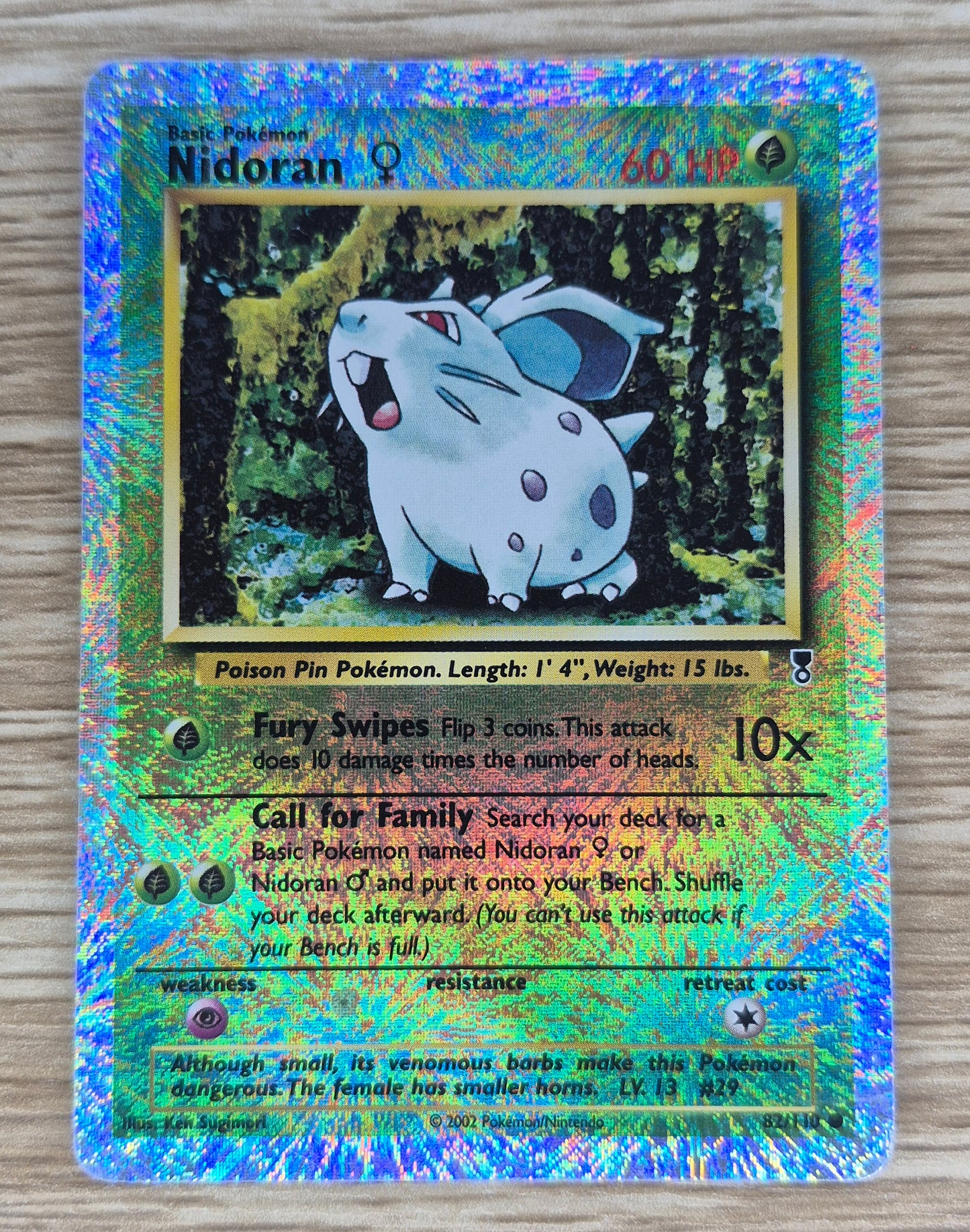 Pokémon TCG Nidoran Legendary Collection 82/110 Reverse Holo Common (DMG)