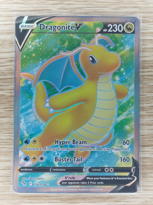 Pokemon 2022 Dragonite V Full Art Pokemon GO 076/078