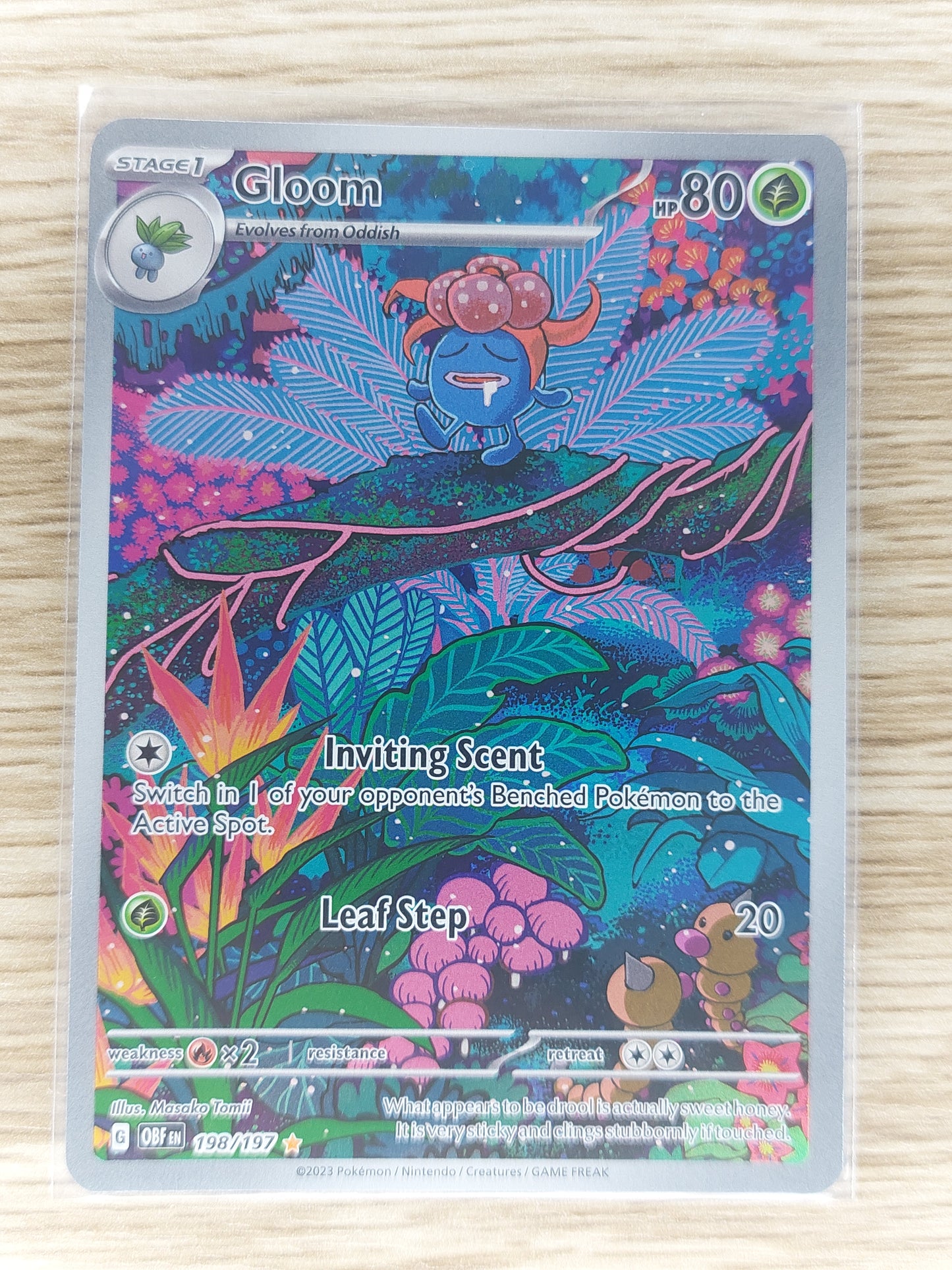 Pokemon 2023 Gloom Illustration Rare Obsidian Flames 198/197