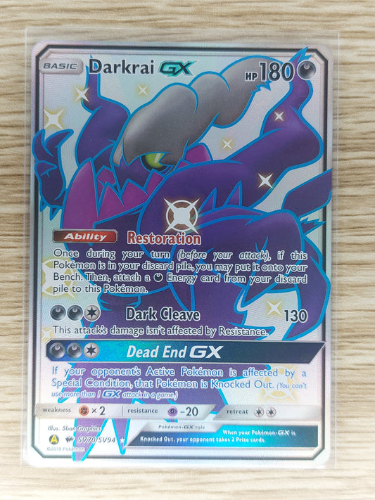 Pokemon 2019 Darkrai GX Full Art Shiny Hidden Fates SV70/SV94