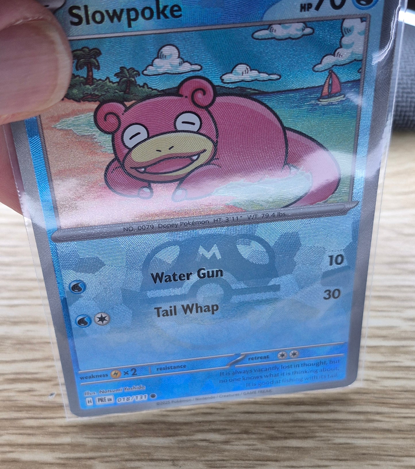 2025 Pokémon Prismatic Evolutions 018/131 Slowpoke Reverse Holo Master Ball
