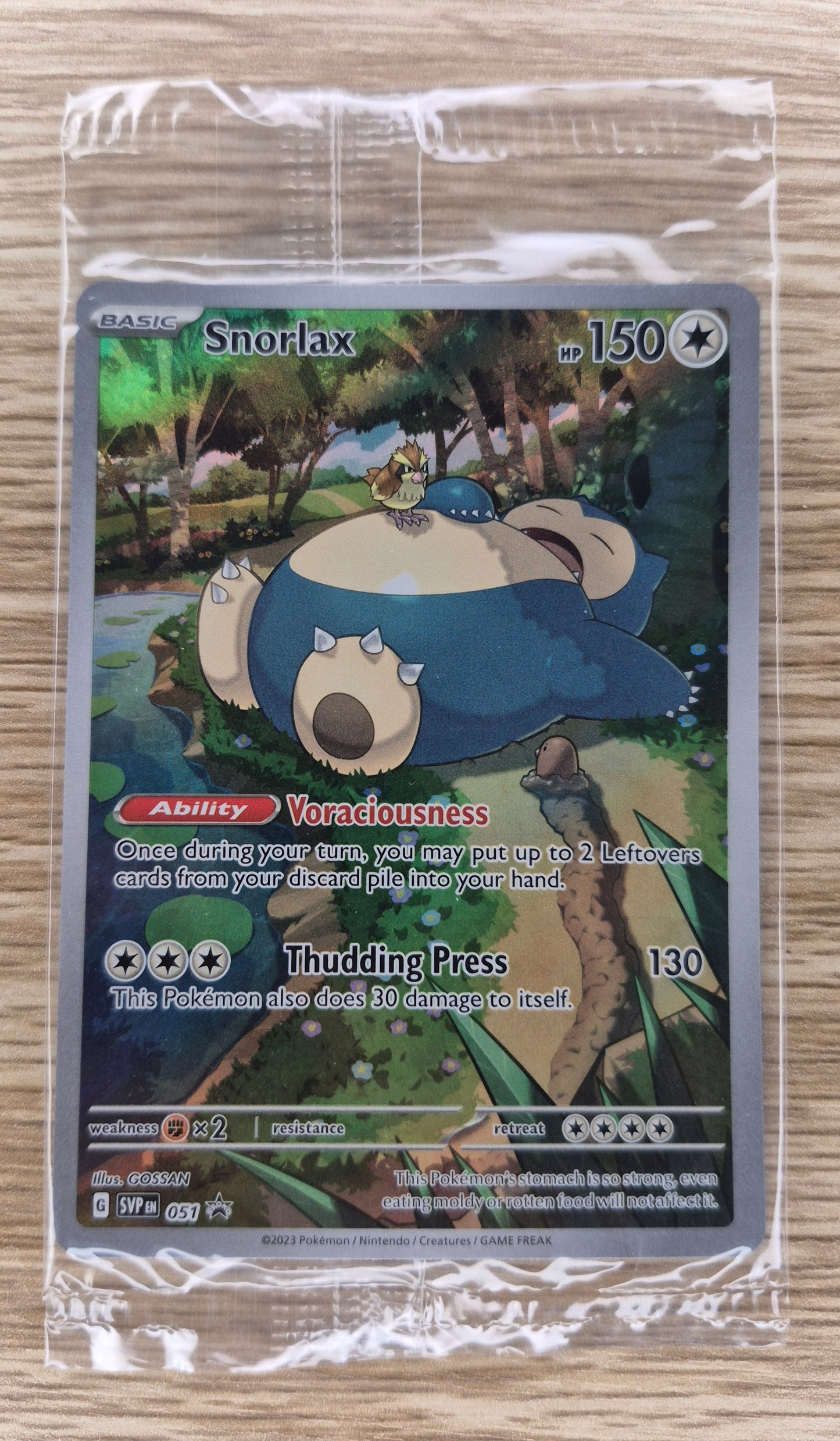 Pokemon TCG Snorlax SVP 051 Illustration SV Black Star Promo Sealed