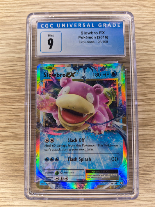 Pokemon XY Evolutions - Slowbro EX 26/108 - CGC 9 MINT