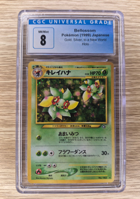 CGC 8 NR MINT Bellossom Japanese Neo Genesis Holo Pokemon Card