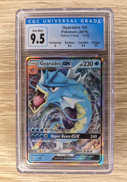Pokémon Gyarados GX Hidden Fates 16/68 Ultra Rare Holo CGC 9.5