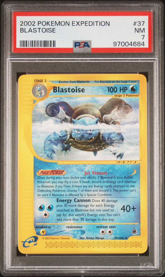 2002 Pokémon Expedition 37/165 Blastoise Non Holo PSA 7 NM